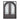 double iron door with square top round inside and aquatex glass