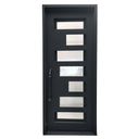 GID iron modern design thermal break front single door with glass dividers 