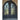 double iron door with aquatex glass and round top