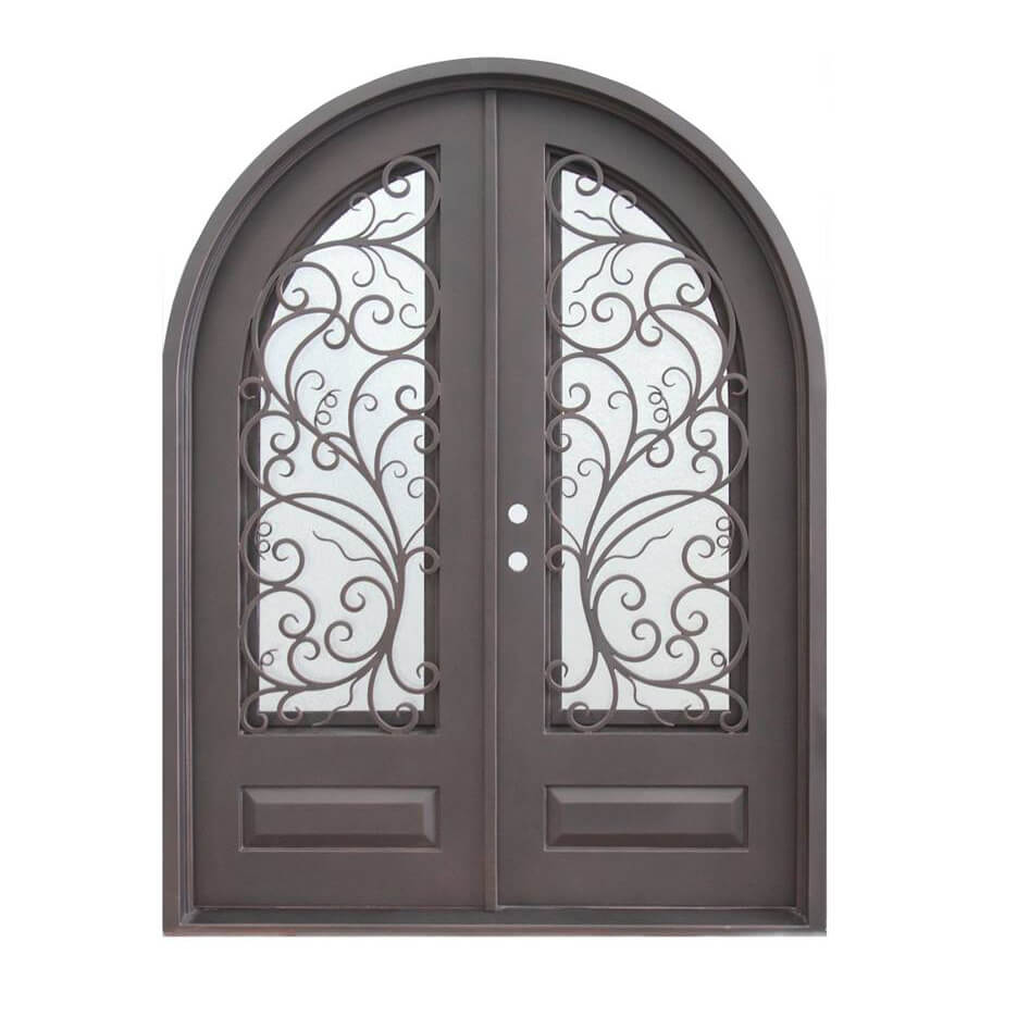 double iron door with customized size and grille