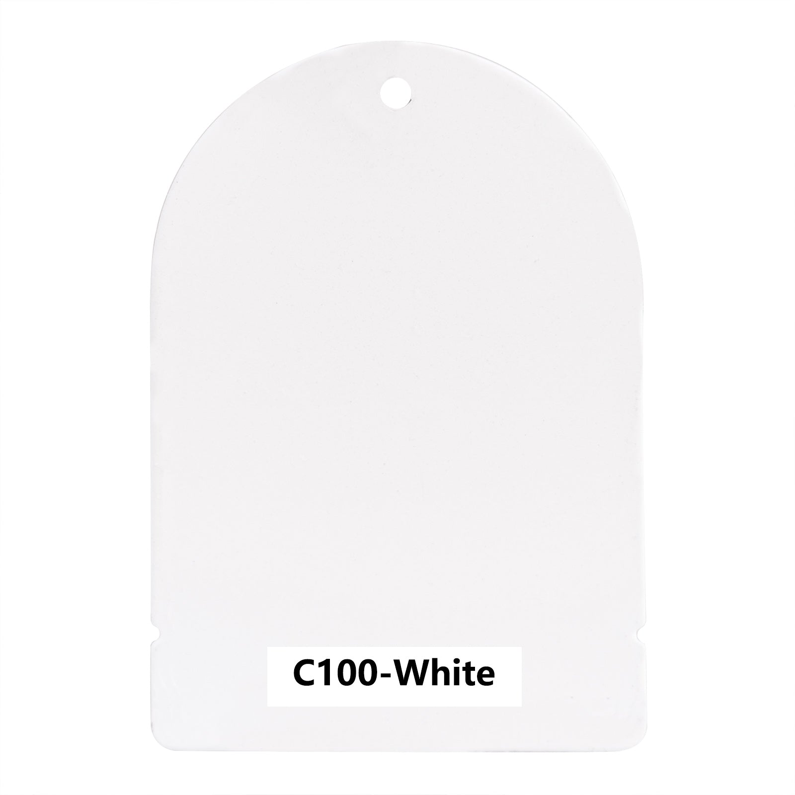 White iron doors color finish sample